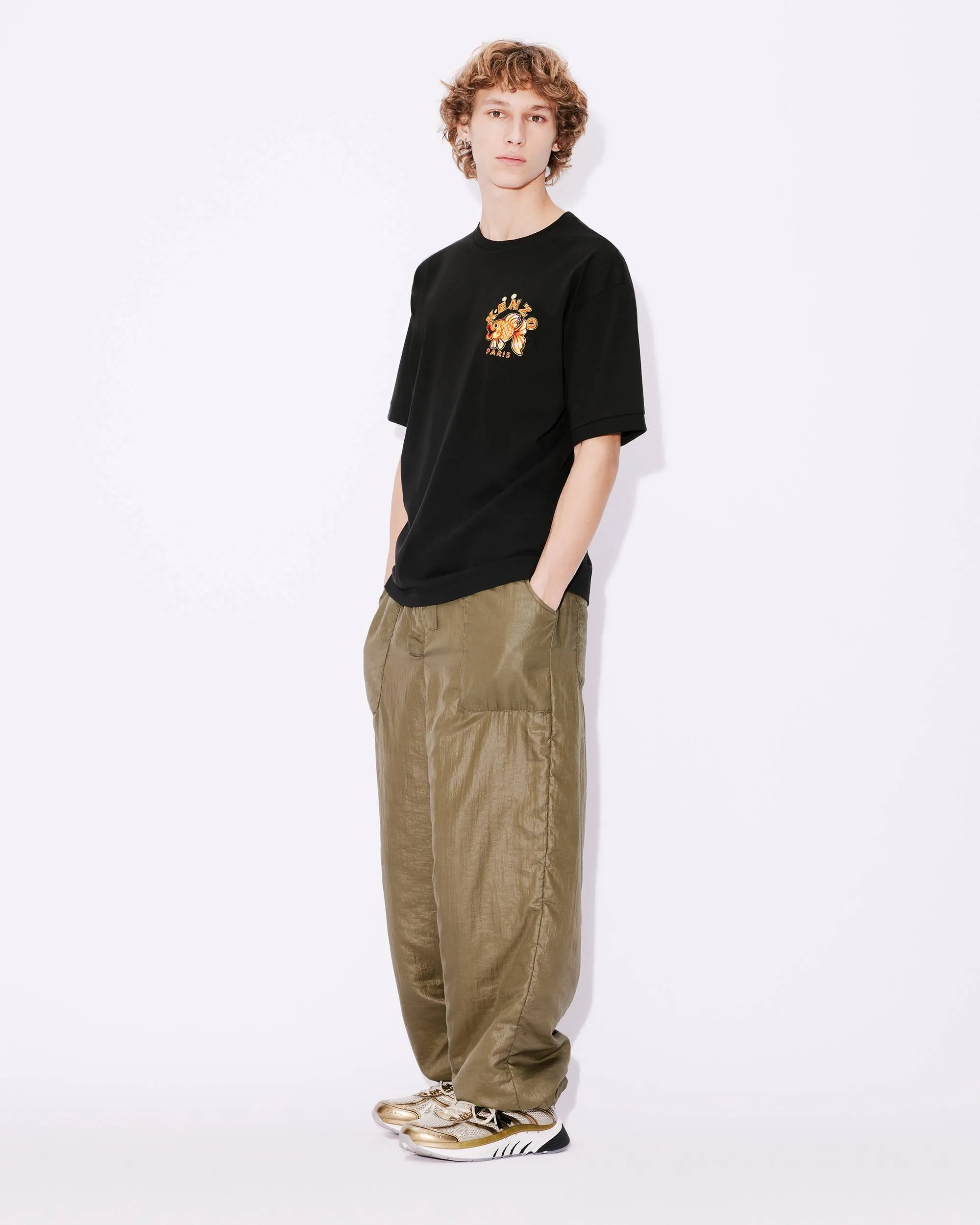 KENZO 24 New Year Limited Lucky Fish LOGOT T-shirt Color: White Black Size: M L XL XXL Three Standards Style Number: K 90